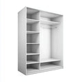 Armoire penderie ouverte blanche 120 x 60 x 200 cm en panneaux de particules mélaminés rectangulaire