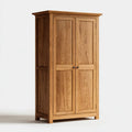 Armoire de chambre 2 portes en chêne massif naturel 100 x 55 x 190 cm rectangulaire
