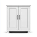 Armoire de chambre 2 portes blanche 100 x 50 x 120 cm en panneaux MDF rectangulaire